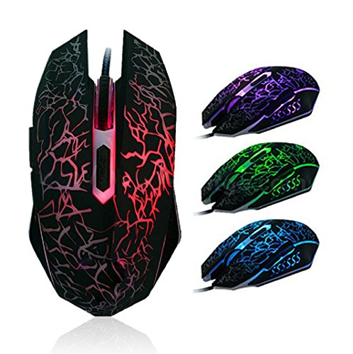 Professional Colorful Backlight 4000DPI Optical Wired Gaming Mouse (4000DPI, Colorful)