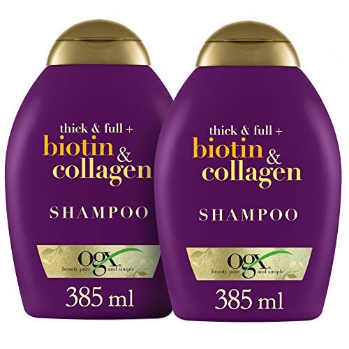 OGX Thick & Full + Biotin & Collagen Shampoo & Conditioner Set, 13