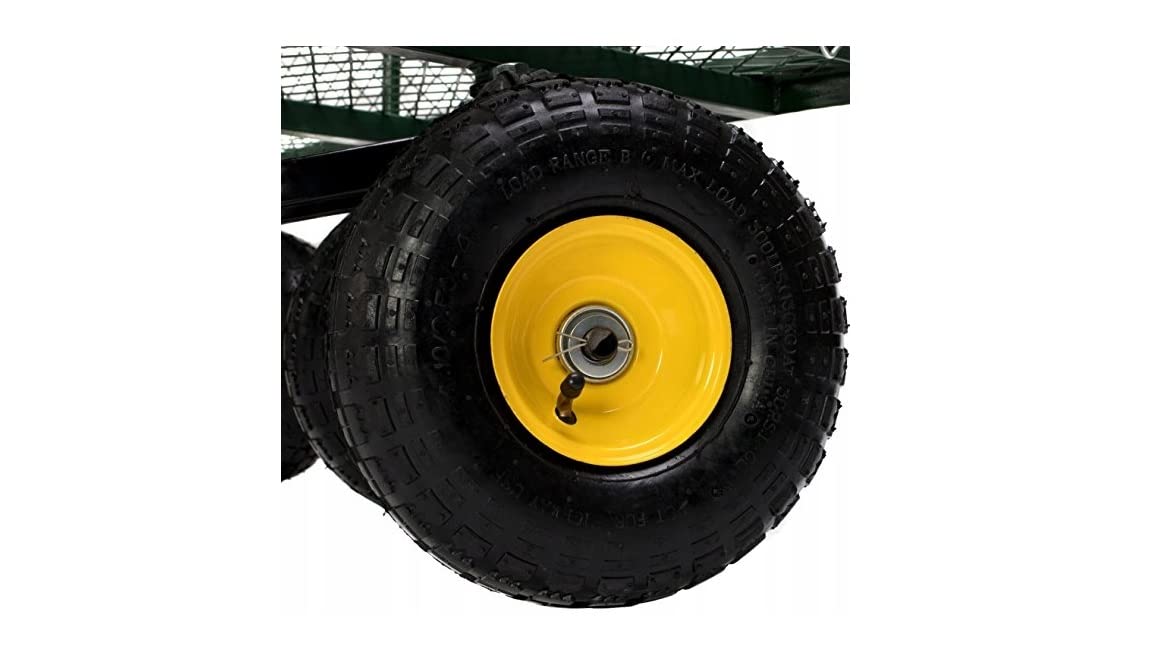 BDW Multifunktionaler großer Gartenwagen, Anhänger bis 500 kg, belastbar Handwagen, Transportwagen Karre, Grün, One Size