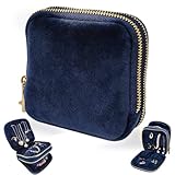 HPZIHYNAP Double-layer Travel Jewelry Pouch Jewelry Organizer for Travel Travel Storage Bag Ring Pouch