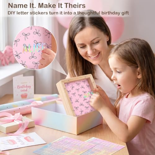 Image of ICOSY Piggy Bank for Kids, Wooden Framed Coin Bank