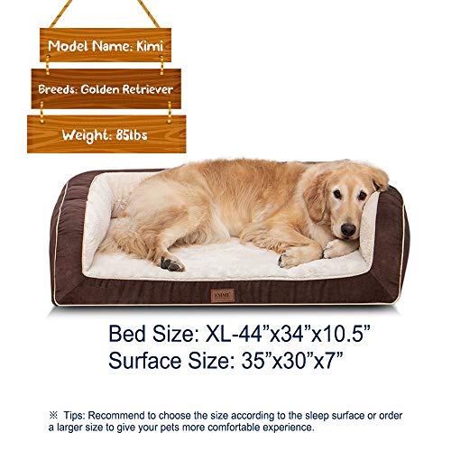 EMME Dog Bed for Small, Medium and Large Dogs Orthopedic Dog Beds with