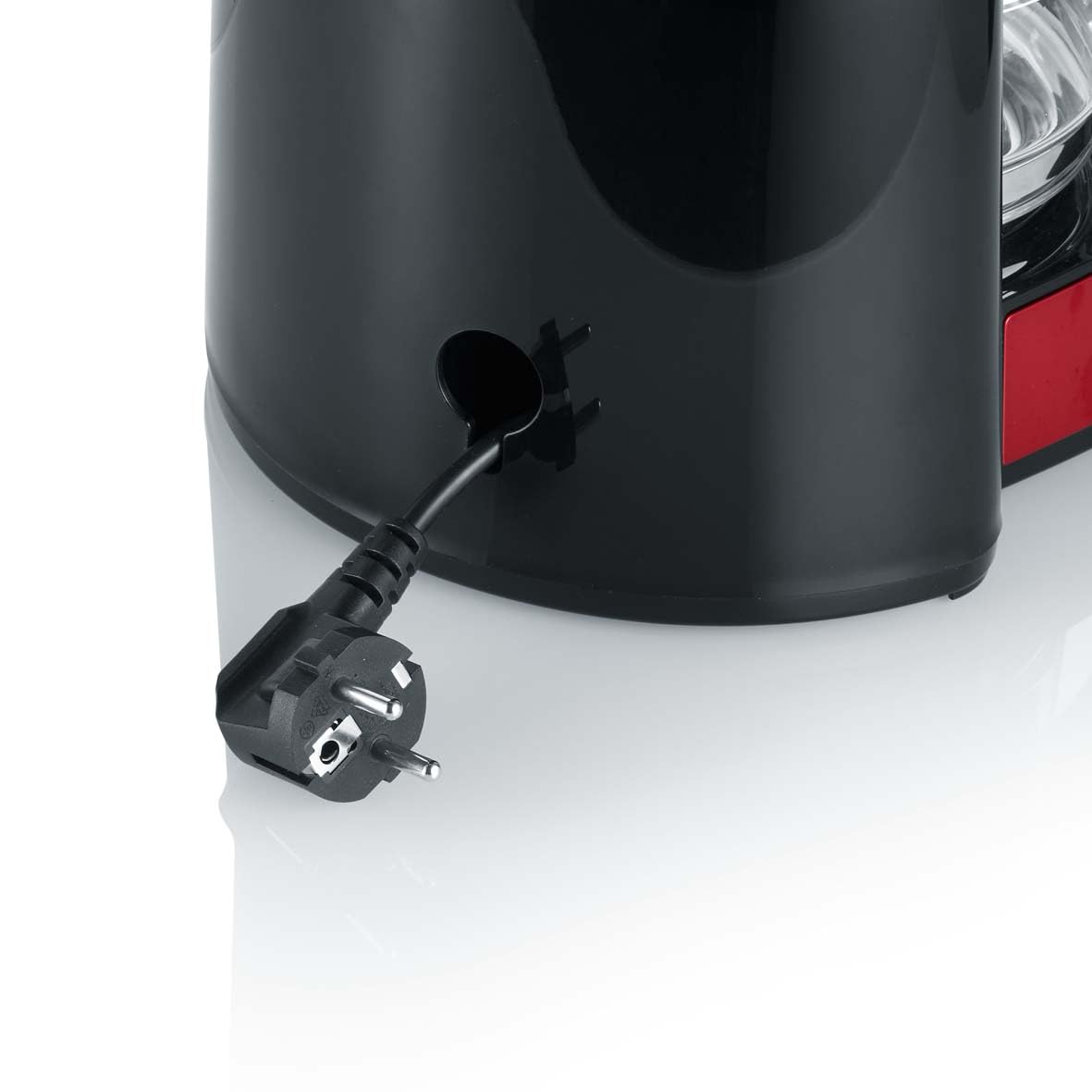 SEVERIN Cafetière Filtre 1000W 1,4L 10 tasses Porte-filtre amovible Anti-goutte Noir Rouge KA 4817