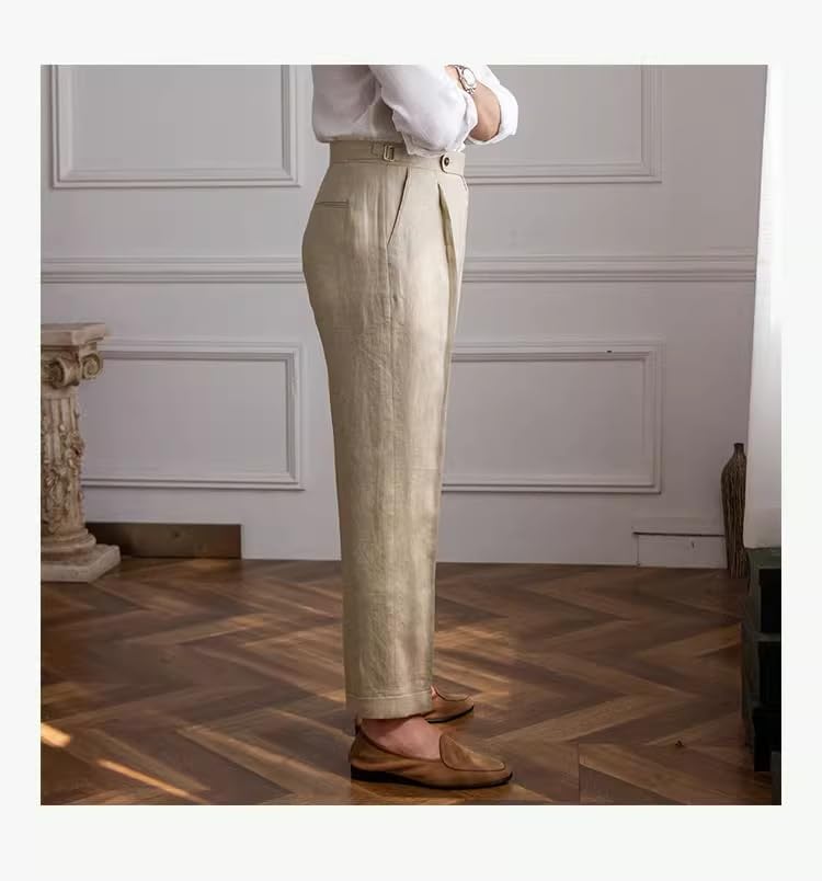 Size 34 w x 30 L pattern Men's Dress Pants High-Waisted Lightweight Casual Suit Pants for Men