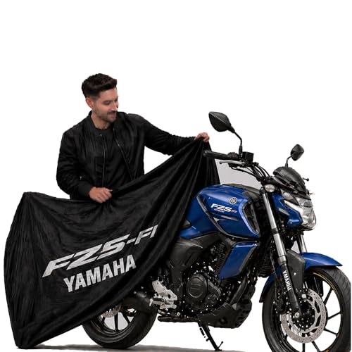 Image of Kayme Motorcycle Cover Waterproof Heavy Duty All Weather, Quad 4 Wheeler Cover Sun Rain Snow Protection (Mid-Black, FZS-FI)