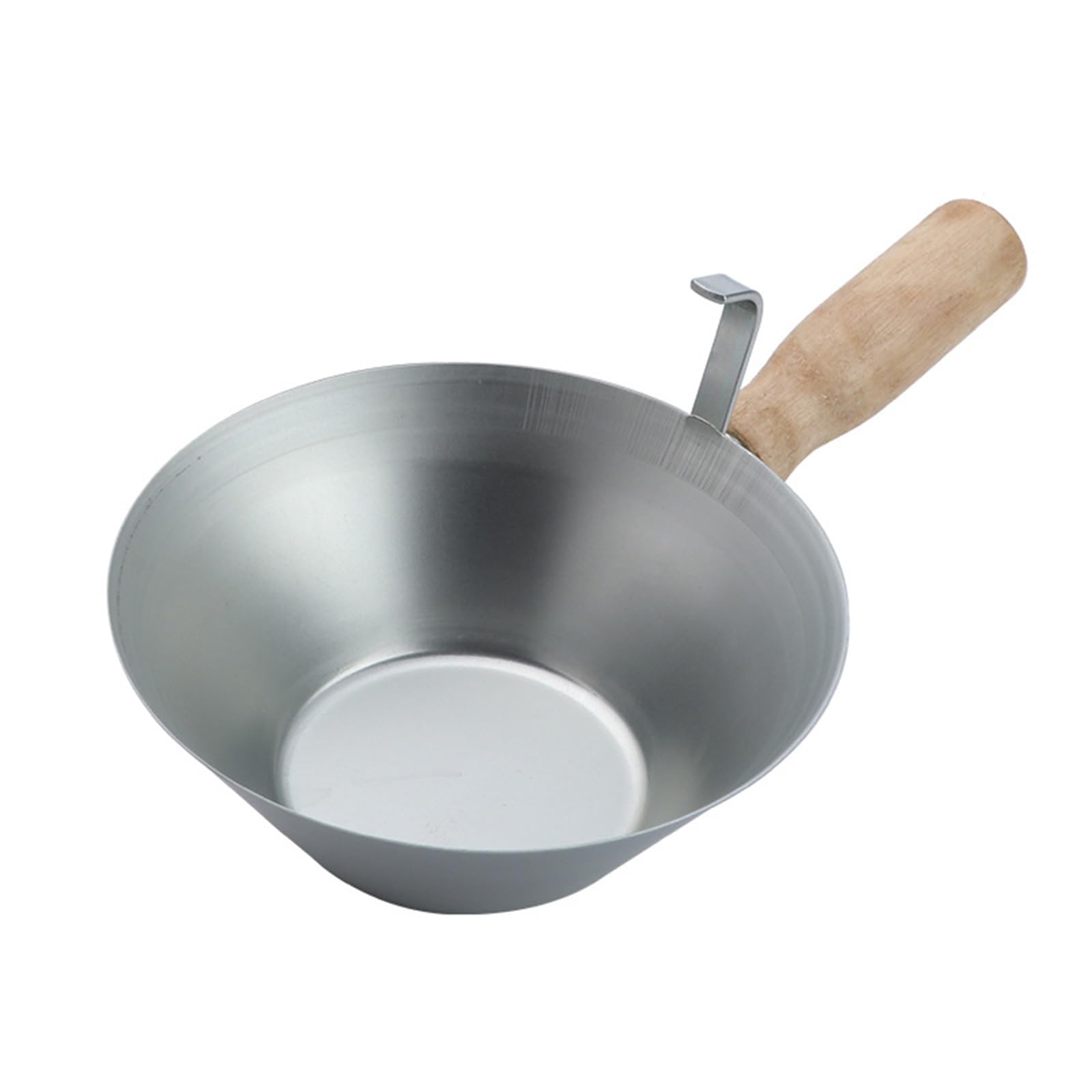 Avejjbaey Stainless Steel Mud Pans With Wood Handle Heavy Duty Drywalls Plaster Mud Pans Scraping Scoops For Plastering Tools