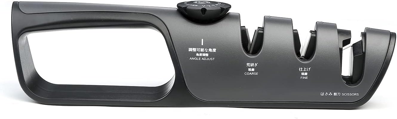 Knife Sharpener, Multifunctional 3-Stage Sharpener, Knife Sharpeners with Adjustable Angle Knob, Polishing Kitchen Sharpeners, Conveniently to Restore and for Dull Blades Polishing