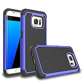 Galaxy S7 edge Case, Bestselling Shop Shock Absorbing Hybrid Rubber Plastic Impact Defender Rugged Slim Hard Case Cover Shell For Samsung Galaxy S7edge S VII G935 GS7edge (Blue/Black)