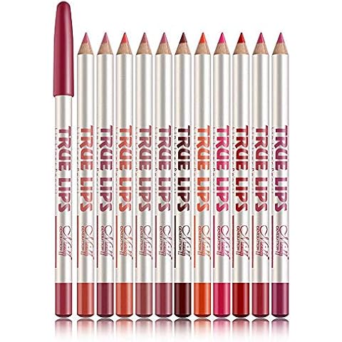 12 Colours Lip Liner Set Waterproof Lipstick Lip Liner Pencil Long Lasting Lipliner Pencil Set Cover