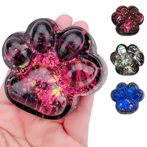 スクイーズ玩具 2点セット スクイーズ おもちゃ 肉球 猫 肉球スクイーズ 猫の手 スクイーズボール 色ランダム発送 子供 大人兼用 (2点セット)