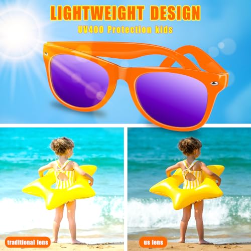 Kids sunglasses bulk,Kids Sunglasses Party Favor with UV400 Protection for Kids, Boys and Girls Age 3-84