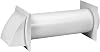 Repa Market 4 Inch Plastic Through Wall Ventilation kit - Adjustable - Louvered Dryer Vent Cover with Pipe and Duct Connector - White - Dryer exhaust vent with Built in Gravity Flaps and Guard Mesh