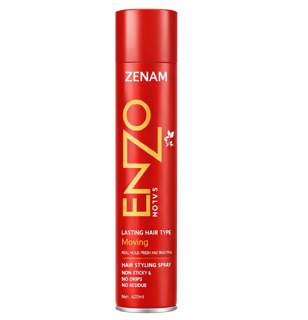 ROODILES Enzo Super Hold Hair Spray For Men & Women of All Hair Types | Professional Hair Styling Spray with No Hair Stiffness, Natural Finish & Strong Hold (420 ML, Pack of 1)-image-17