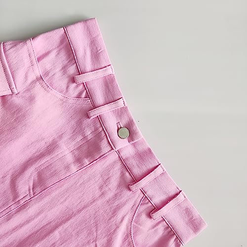 Women's Low Waist Button Bodycon Mini Cargo Skirt with Pocket4