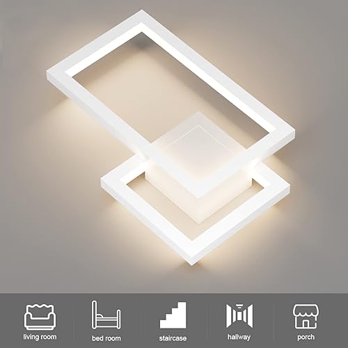 Miniatura 5 de Ralbay Moderno aplique de pared para interiores de aluminio hacia arriba y hacia abajo de 20 W LED moderno para sala de estar, dormitorio, pasillo
