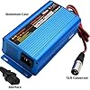 24V battery charger automatic smart charger 5A trickle charger and I/O switch 3 pin xlr connector for charging AGM gel lead-acid batteries for cars wheelchairs boats(UK Plug) #3