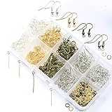 ca.120stk ohrhaken mit Kugel und Spule in 4 farben / ca.240stk Nietstifte mit Öse in 4 farben / ca. 400stk Biegeringe in 4 farben. total ca.760stk schmuckzubehör.