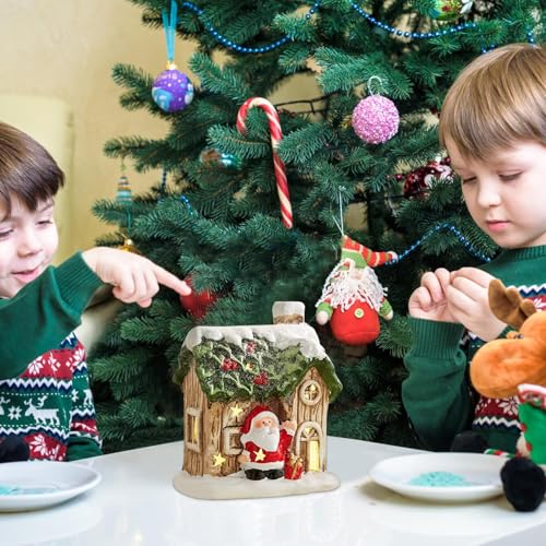 Statue de Maison de Noël cadeau de collection en résine
