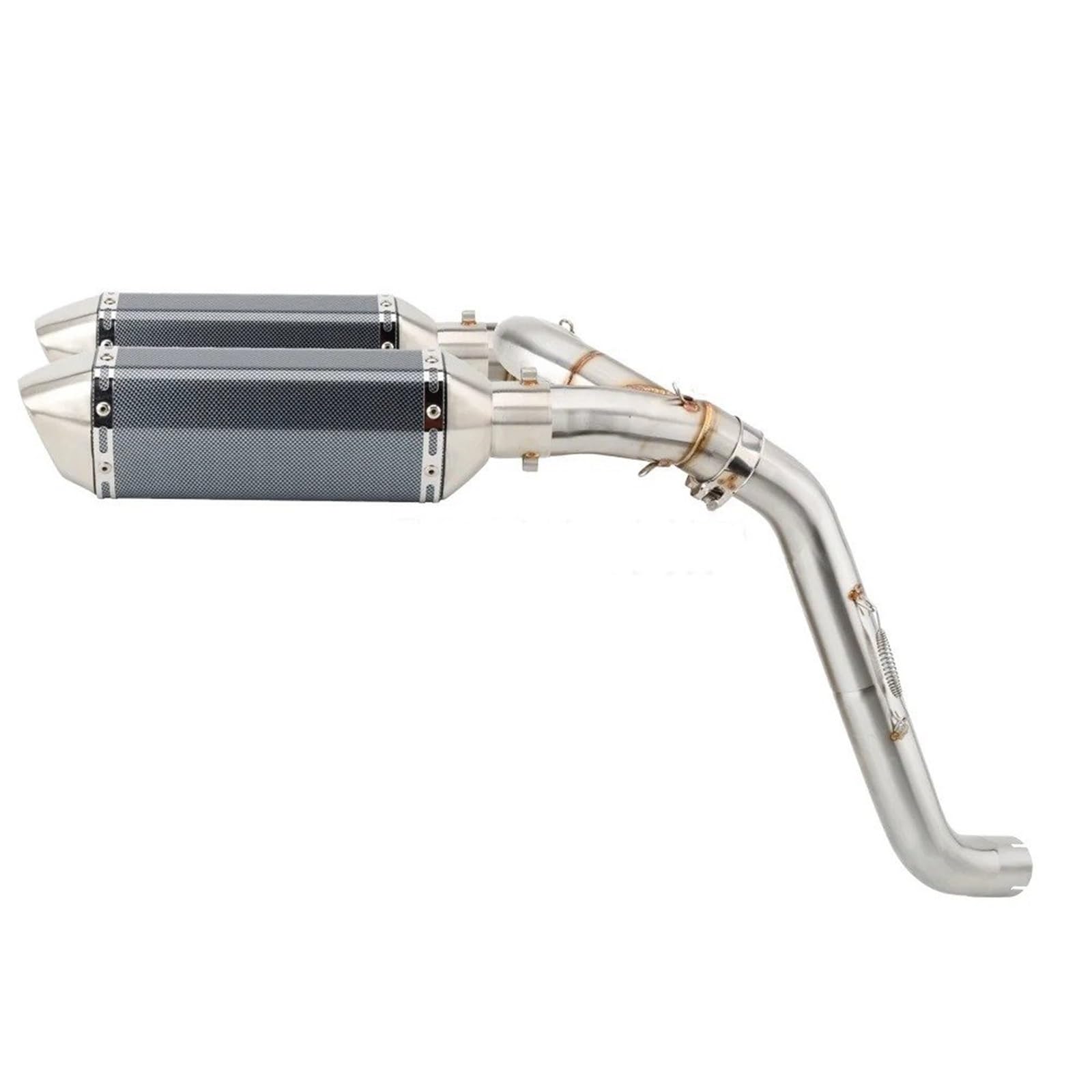 Silencieux pour Moto pour VFR 800 VFR800 VTEC RC46 ABS 2002-2013 Tuyau D'échappement Moto Silencieux collecteur Moto(Version C)