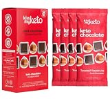 Kiss My Keto Chocolate Bars Pack of 4 – Toasted Hazelnut 1g Net Carbs – 100% Sugar Free Dark Chocola