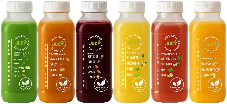 5 Blends Cleanse (250ml) – 1 Day Juice Cleanse, 5 Bottles – Cold Pressed, No Added Sugar, Weight Loss & Immunity Support (Beetroot, Green, Citrus, Watermelon, Pineapple)