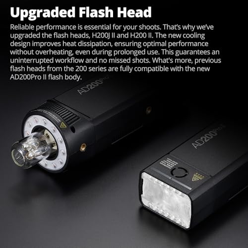 Flash de studio Godox AD200ProII avec tête interchangeable pour éclairage haut de gamme - 3