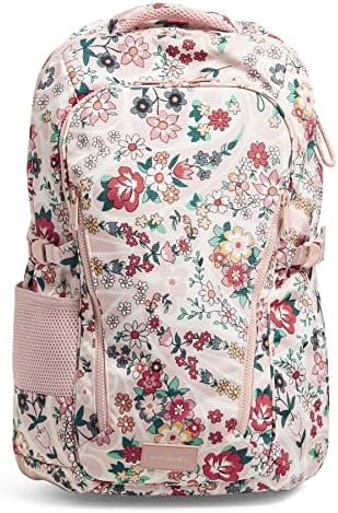 Vera Bradley Women's Recycled Lighten Up Reactive Lay Flat Travel Backpack, Prairie Paisley, One Size