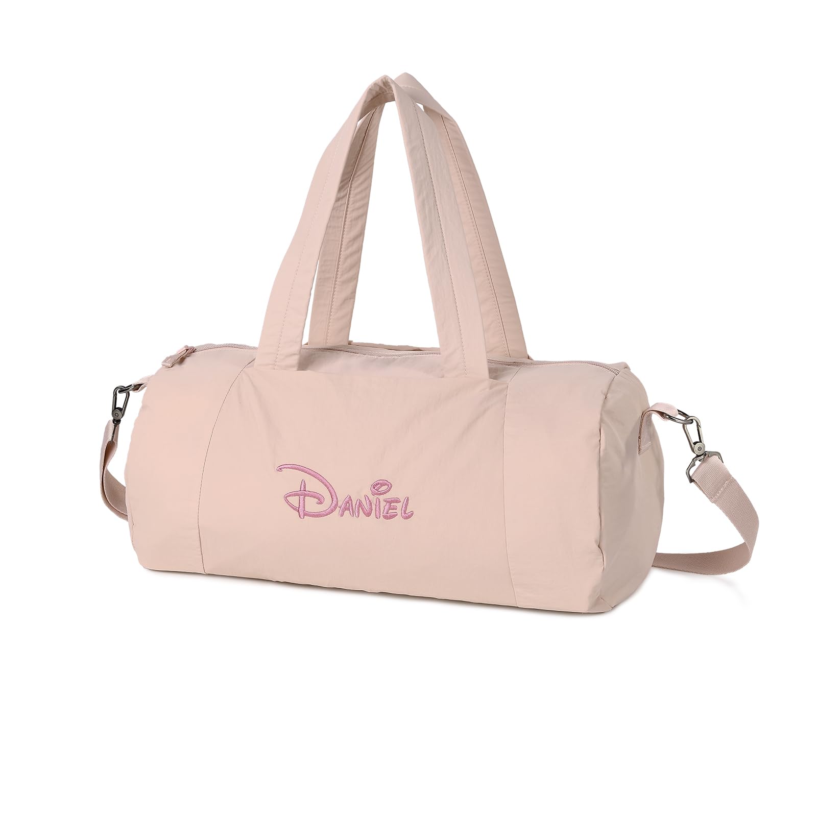Kaululu Borsa da Viaggio Personalizzata con Nome per Uomo e Donna Borsa da Viaggio Pieghevole Grande Borsone da Palestra Piscina Sportiva Mano per Campeggio (Rosa)