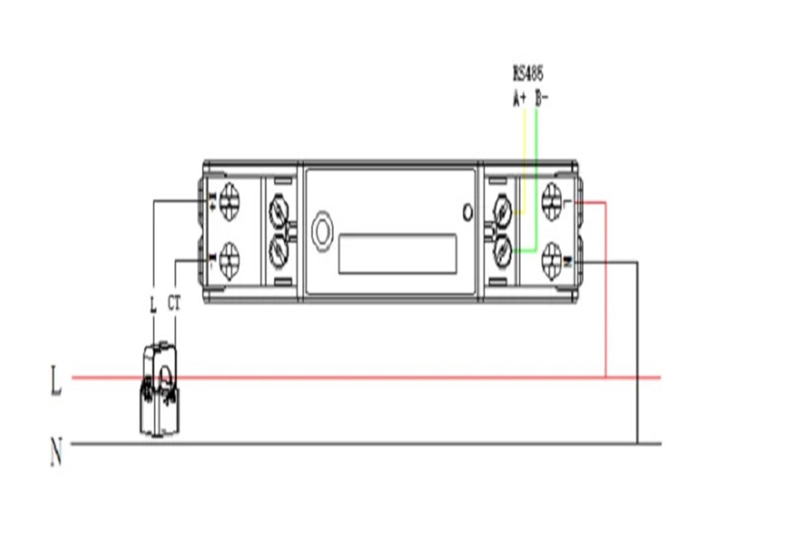 Contatore Elettrico monofase ADL200N-CT/D16 con trasformatore di Corrente da 16 mm di Diametro Esterno for Sistema di Gestione dell'energia