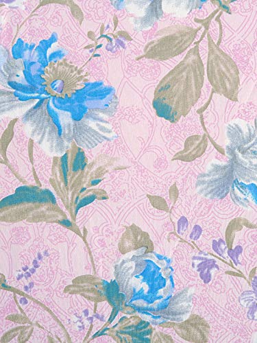 Image of Swayam Roto Cotton King Bedsheet with 2 Pillow Covers | Size 108 x 108 inch | 144 TC | Floral Design | Soft Breathable Bed Sheet | Comfortable & Durable for Bedroom - Pink