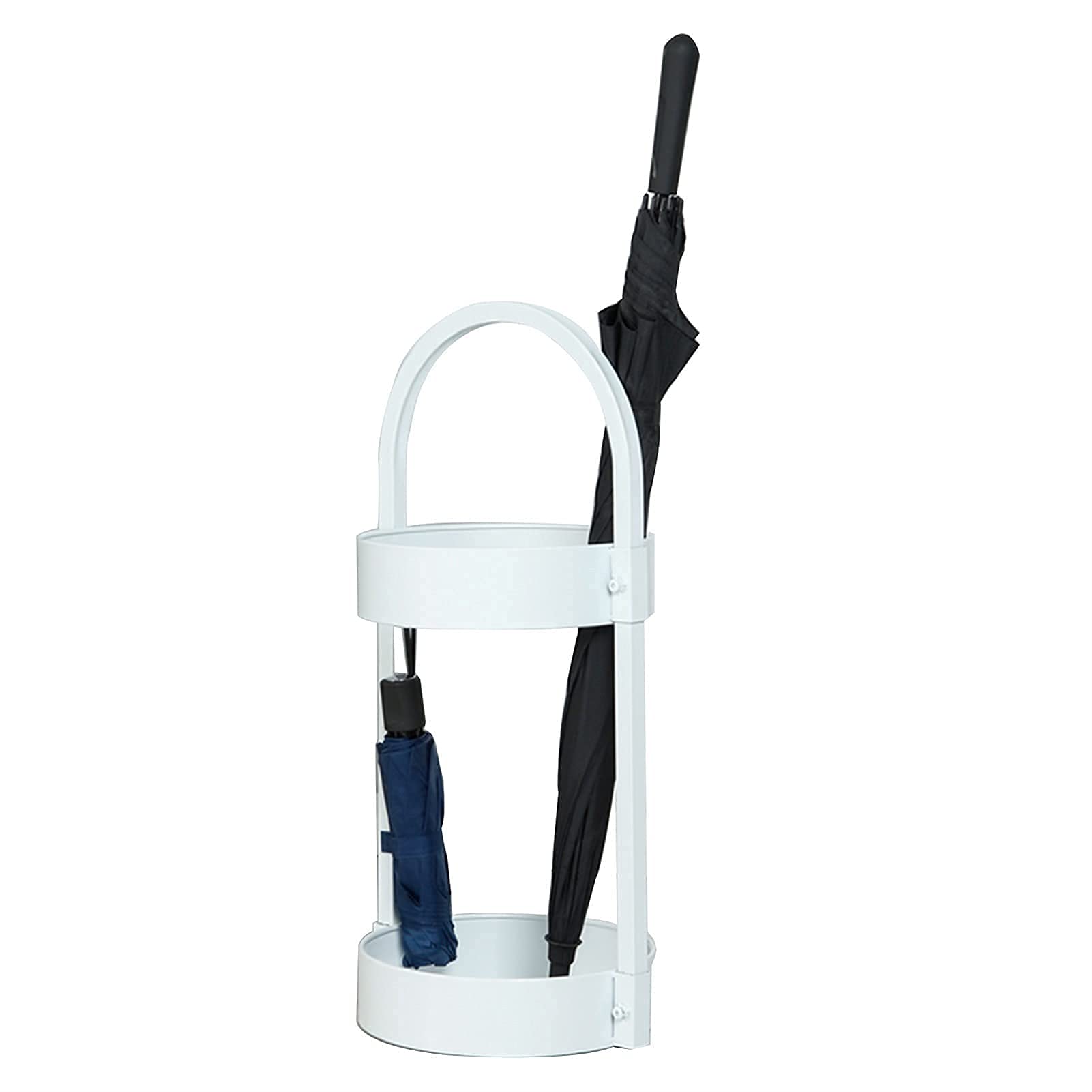 GHHVFEC Umbrella Stand Large Capacity Storage Rack with 4 Hooks, Metal Iron Bucket for Household Hotel, Multifunctional Entryway Organizer