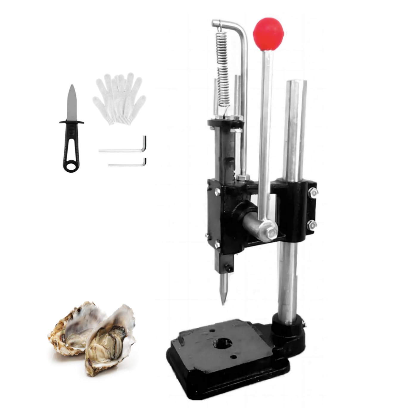 Oyster Shucking Machine, Manual Oyster Shucker Tool, Oyester Shells Opener with High Hardness Needle, Adjustable Height Seafood Shucking Tools for Oyster Clams Scallops Shellfish