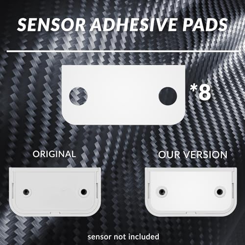 Image of Adhesive Replacement Tape for Ring Alarm Contact Sensors & Magnets - Pre-Cut Double-Sided Tape, No Cutting Needed, Easy Installation | Includes 8 Sensor Pads + 8 Magnetic Pads (16 PCS White)