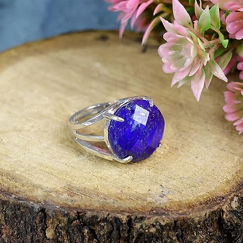 Image of Reiki Crystal Products Adjustable Rings, Round Cutting, Amethyst, Black Tourmaline, Goldstone brown, Green Jade, Lapis Lazuli, Opalite, Red Jasper, Rose Quartz, Tiger eye, Gemstone Ring