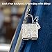 2 Pcs Small Locks with Keys Mini Luggage Locks Bling Padlock with Key Metal Lock for Locker Suitcase Bag(White+Black)