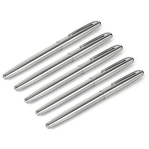 5Pcs Jinhao 911 Stainless Steel Ef Nib Classic Fountain Pens Set Of 5 #TOP1