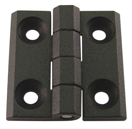 1.97" W, Countersink Type, Emka 180 Degree Screw On Hinges, Black