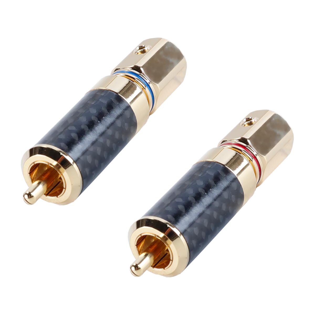 4 Connettori R-CA Di Fascia Alta Da Avvitare Senza Saldatura, Con Connettori Phono R-CA Placcati in Oro E Rodio, Maschio, Cavo Fino a 10,0 Mm