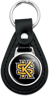 GRAPHICS & MORE Black Leather Kennesaw State Owls Logo Keychain