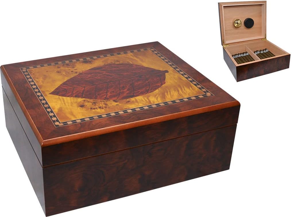 Caja humificadora interior cedro, grosor de las paredes 12mm, capacidad 25 puros