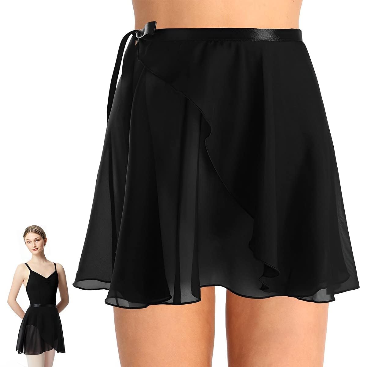 Women's Ballet & Dance Wrap Skirts, Adjustable Gymnastics & Training Skirts for Girls & Women