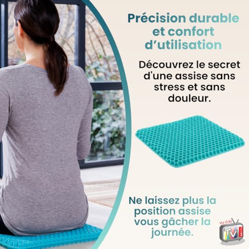 Confort maison bureau voiture chaise optimisé avec le coussin de siège ergonomique - 7