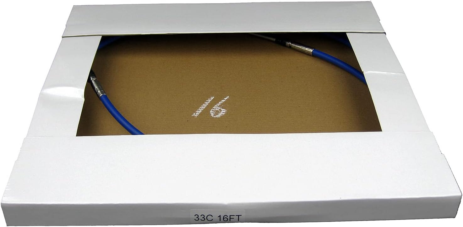 Marine 33C Throttle Shift Remote Control Box Cable For Yamaha Outboard Engine Boat Motor Steering System Blue (16FT, 2 PCs)