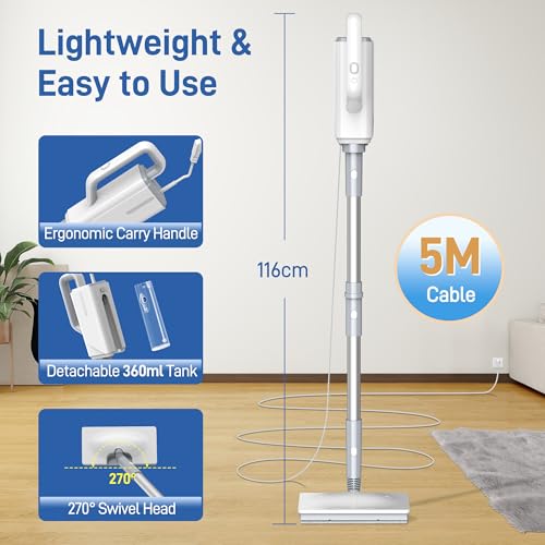 Ariceck Ariceck FV07 Multifunktionaler Dampfreiniger & Wischmopp – 99,9%* Desinfektion, Aufheizzeit 15 Sekunden, 360 ml Wassertank, für Hartböden und Teppiche 1500W - Verwendungsansicht 7 | Bodendampfreiniger