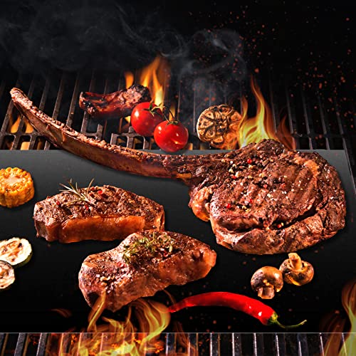 Grillmatte 40x70cm 5er Set, Antihaft Grillmatten Wiederverwendbar, Hitzebeständig & Spülmaschinenfest, BBQ Matte für Gasgrill Holzkohlegrill Elektrogrill Camping 3