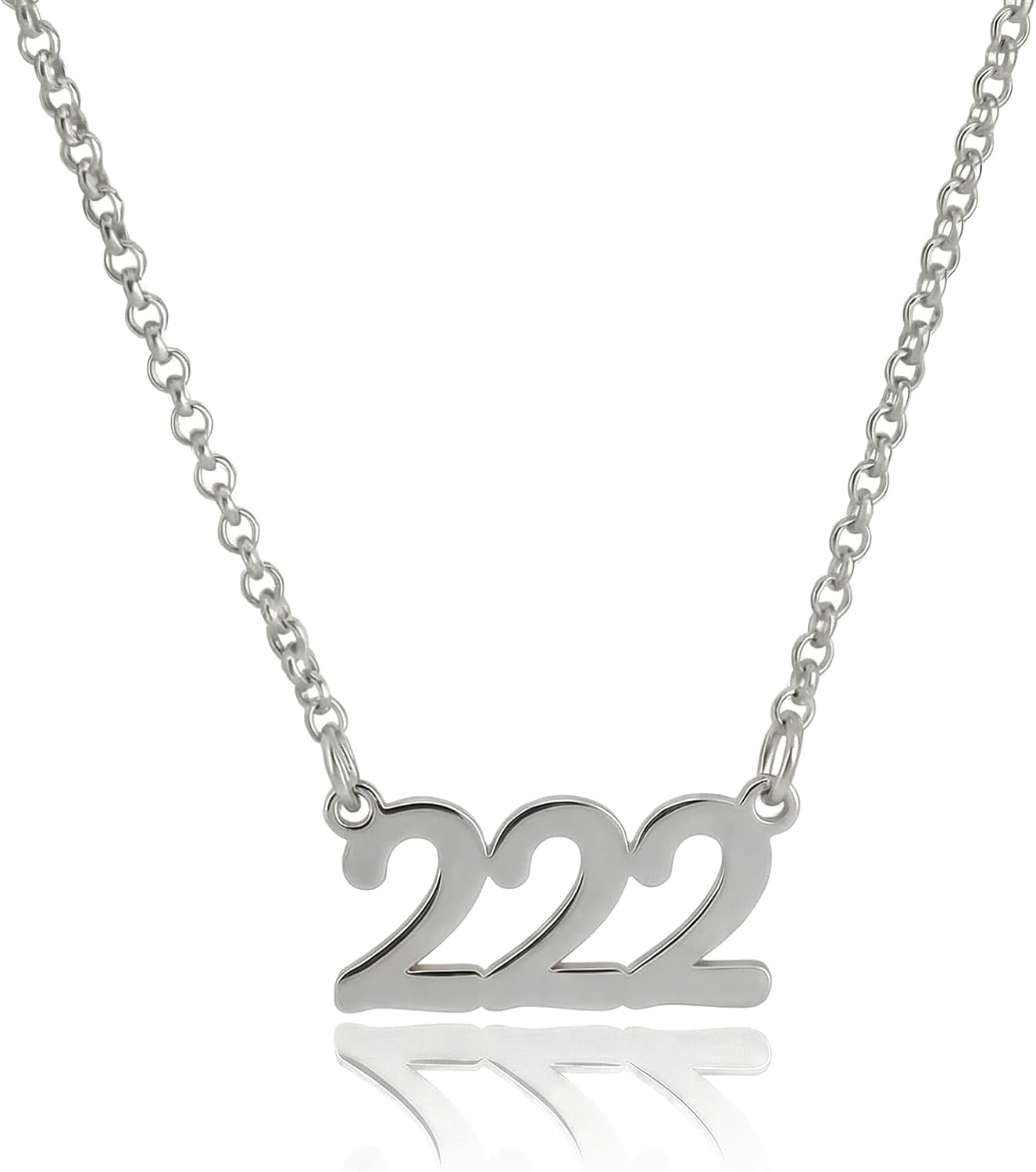 14k Rose Gold Number Necklace · Angel Number Pendant · Lucky Number Necklace · Gift For Her