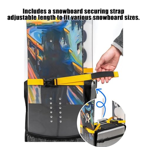 Funda de snowboard para botas casco y chaqueta con correas de transporte Oxford 4