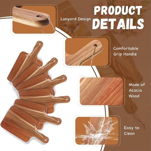 Set 6 Tablas de Cortar de Madera Acacia con Asa miniatura 2
