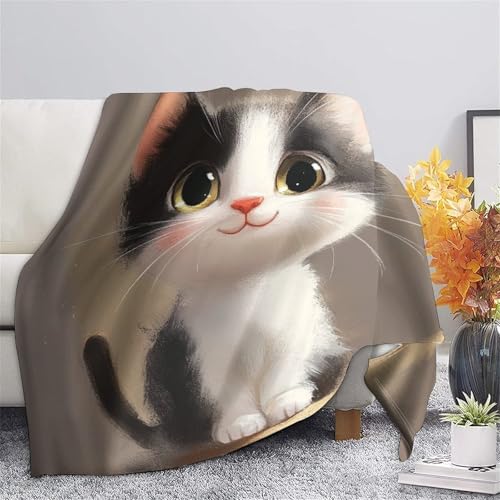 Couverture Polaire Chat Flanelle Plaid Canapé Velours Doux 150x200 - 7