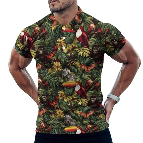Polo de golf pour homme manches courtes idéal pour l'été tropical